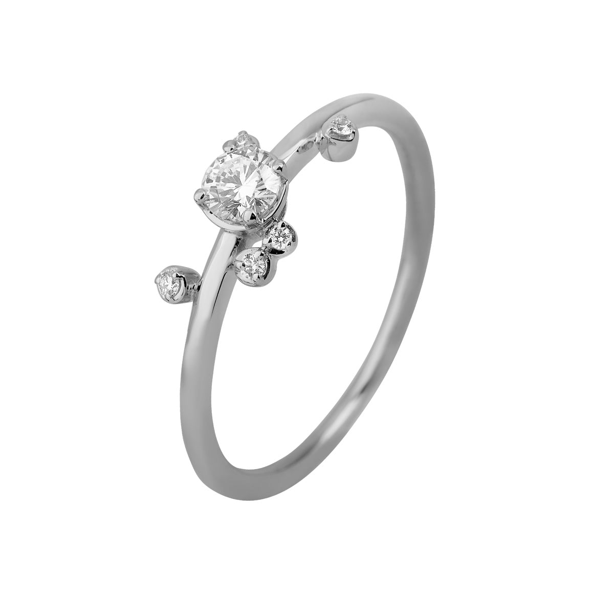 Saturn, 14K hvidguldsring m. brillanter – fra Dirks Jewellery | Dirks Jewellery