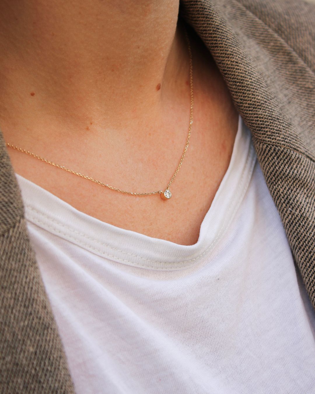 Siblingskæde, 14K guld m. brillant – fra Dirks Jewellery | Dirks Jewellery