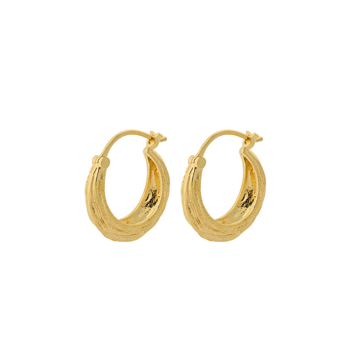 Small Coastline Earrings, 16 mm forgyldt sølv – Ægte håndværk fra Dirks Jewellery