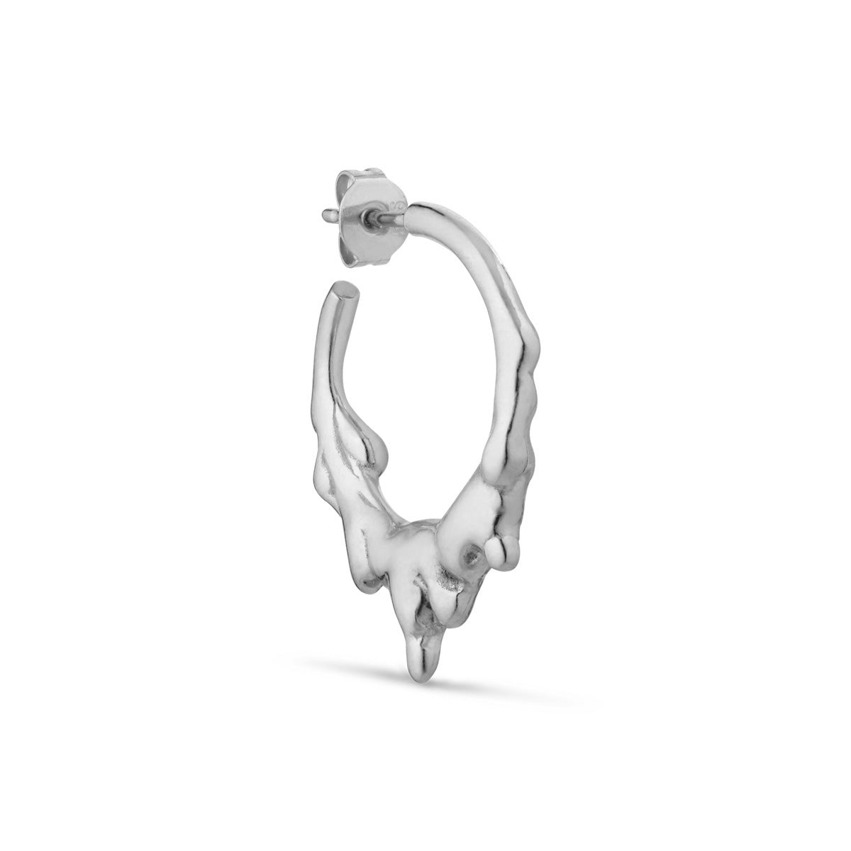Small Drippy Hoop sølv – Hoop Earrings fra Jane Kønig | Dirks Jewellery