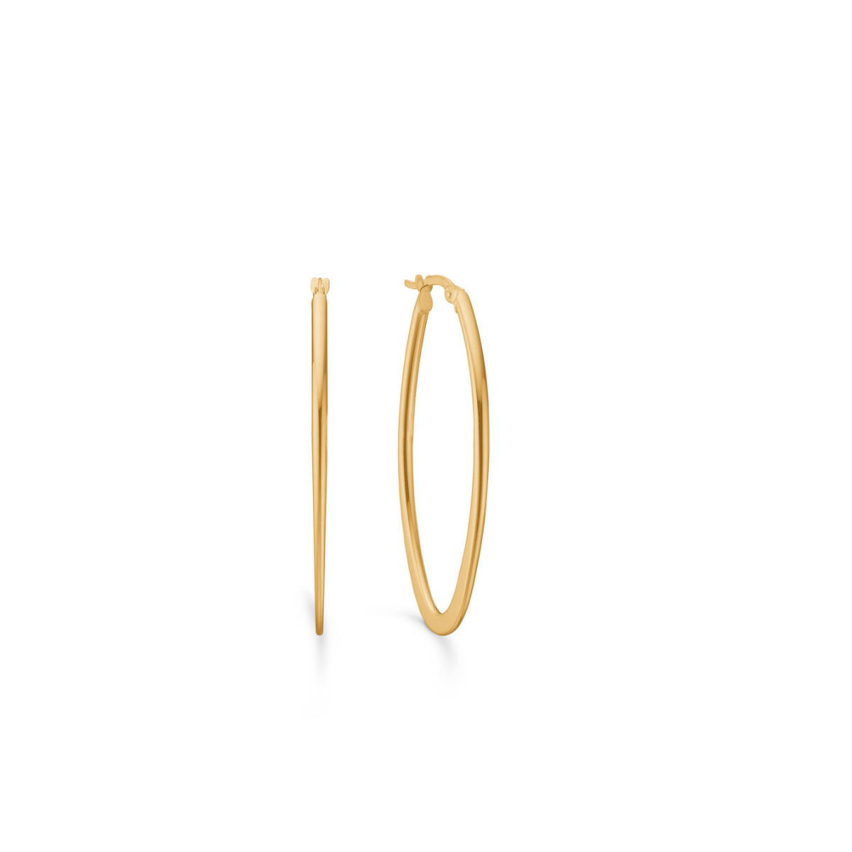 Small Oval Hoops 14K guld