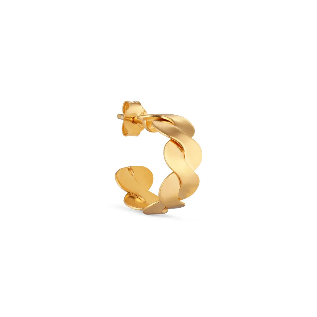 Small Wavy hoop forgyldt sølv – Hoop Earrings fra Jane Kønig | Dirks Jewellery