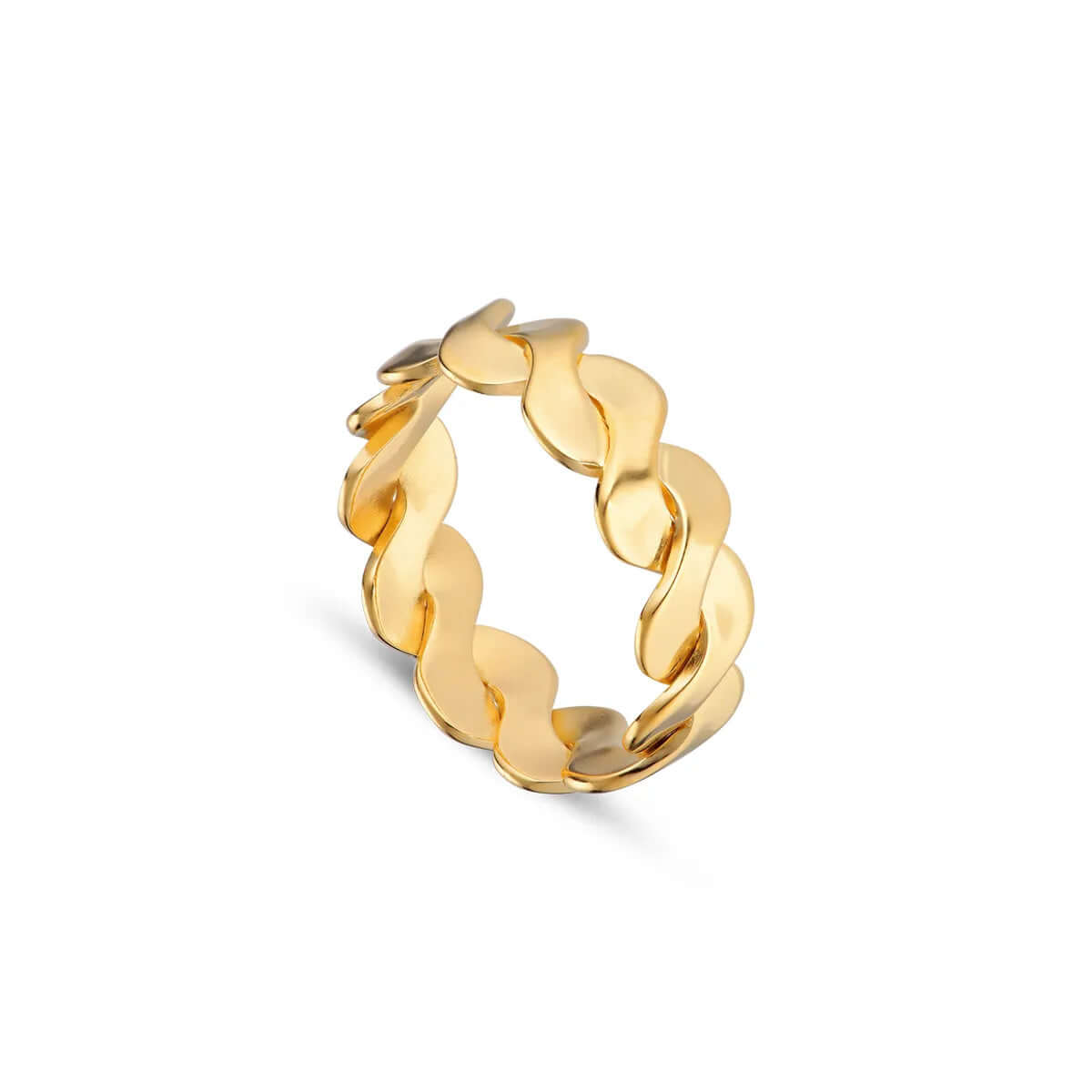 Small Wavy ring forgyldt sølv – Ægte håndværk fra Dirks Jewellery