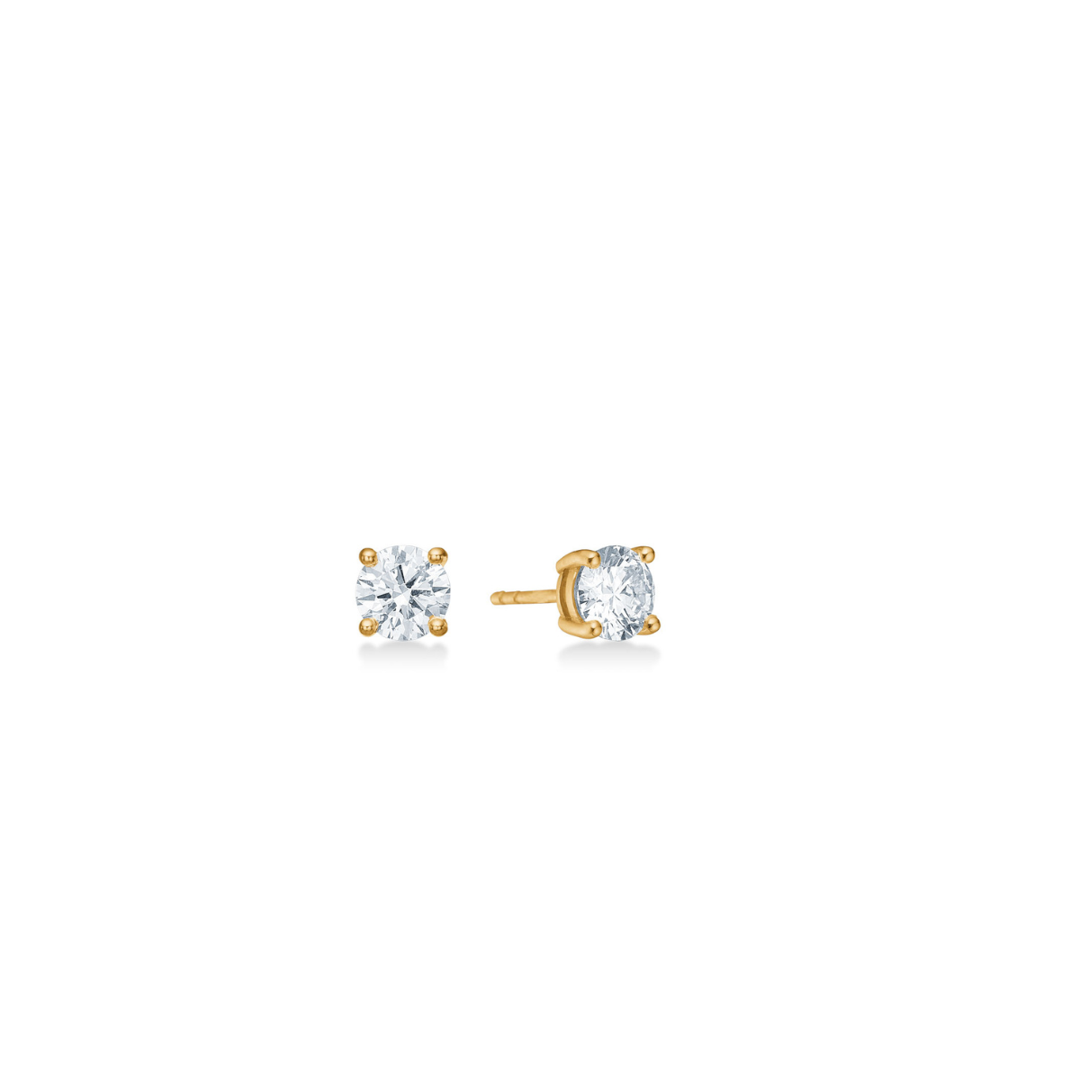 Solitaire-Ørestikker 14K Guld