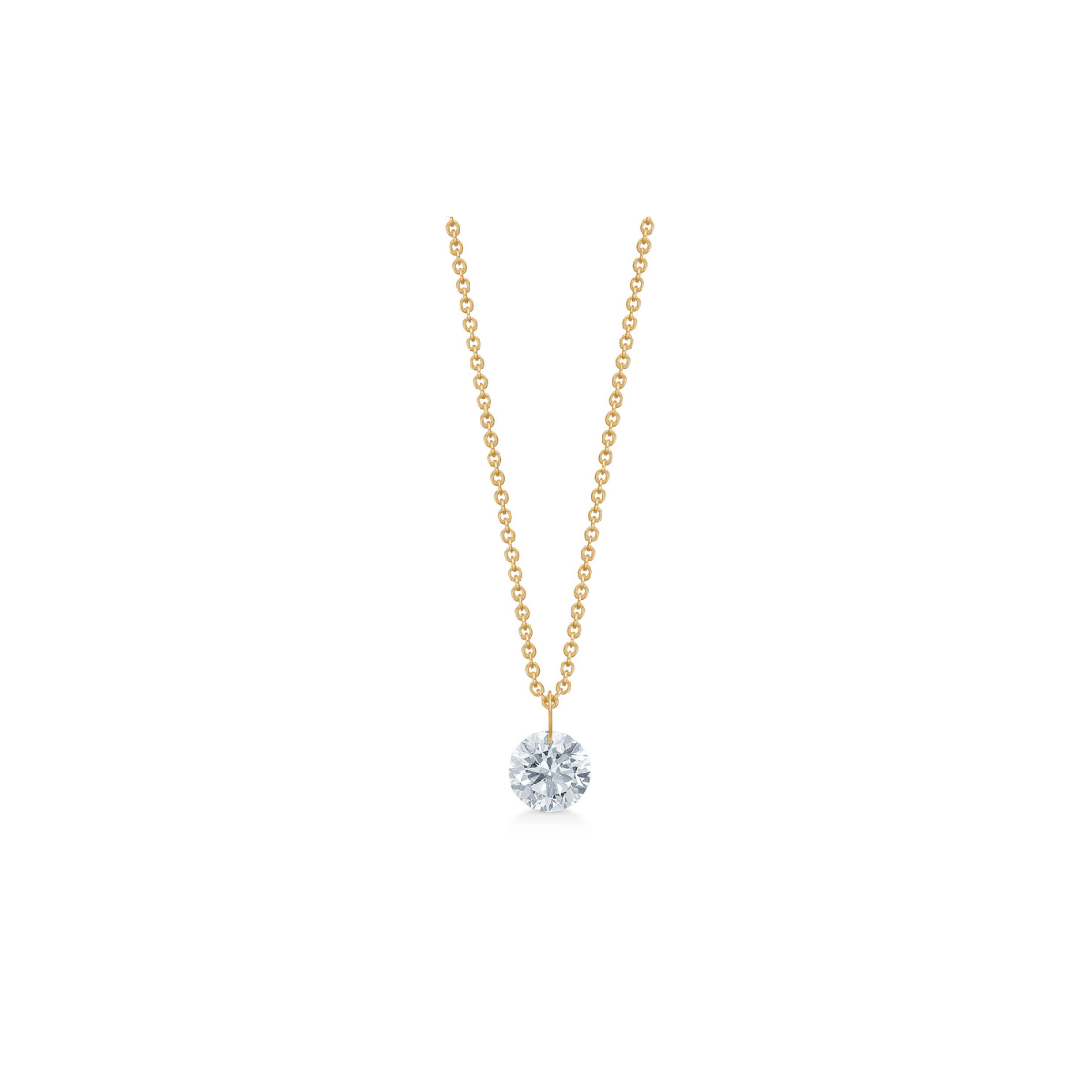 Sparkle Round 1.0 Vedhæng 9K Guld