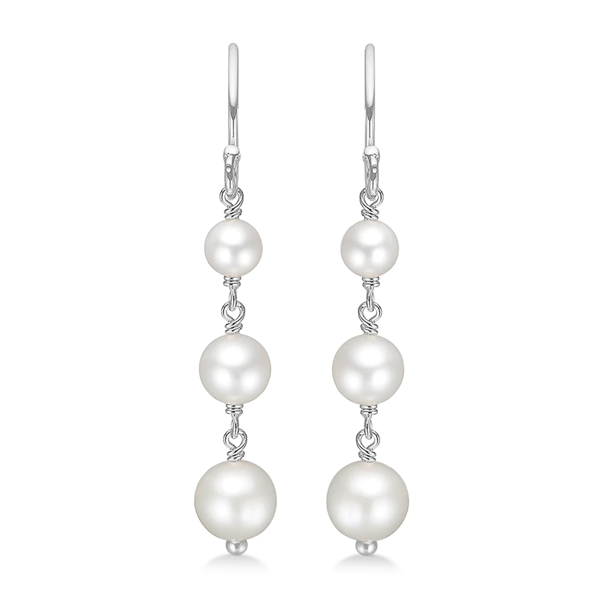 Treasure, sølvørebøjle med 3 kulturperler – fra Mads.Z | Dirks Jewellery