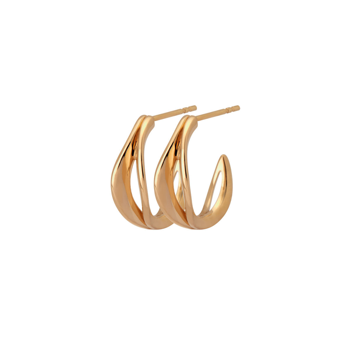 Wavy Ørestikker, 14K guld – fra Dirks Jewellery | Dirks Jewellery