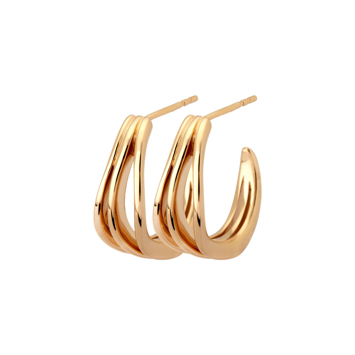 Wavy Ørestikker, 14K guld – fra Dirks Jewellery | Dirks Jewellery