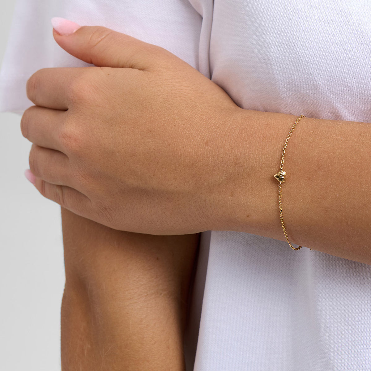 Amour Heart Armbånd Forgyldt Sølv