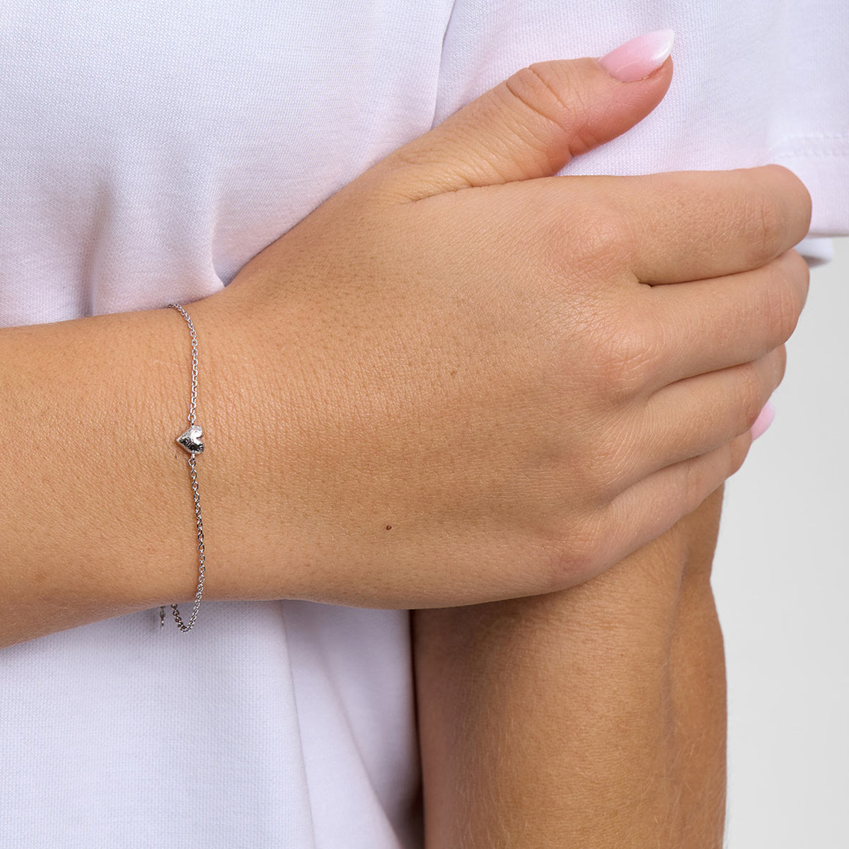 Amour Heart Armbånd Sølv