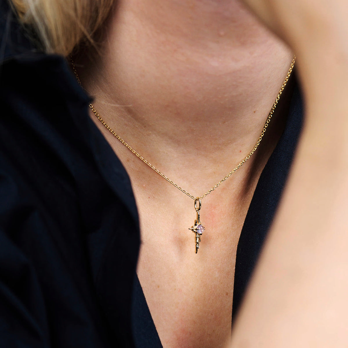 Arctic Halskæde Forgyldt Sølv Zirkonia