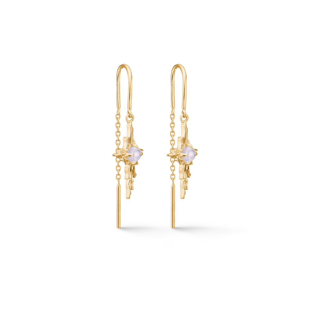 Arctic Ørehængere Forgyldt Sølv