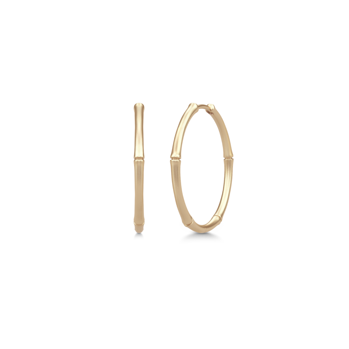 Bamboo Hoops Medium 14K Guld
