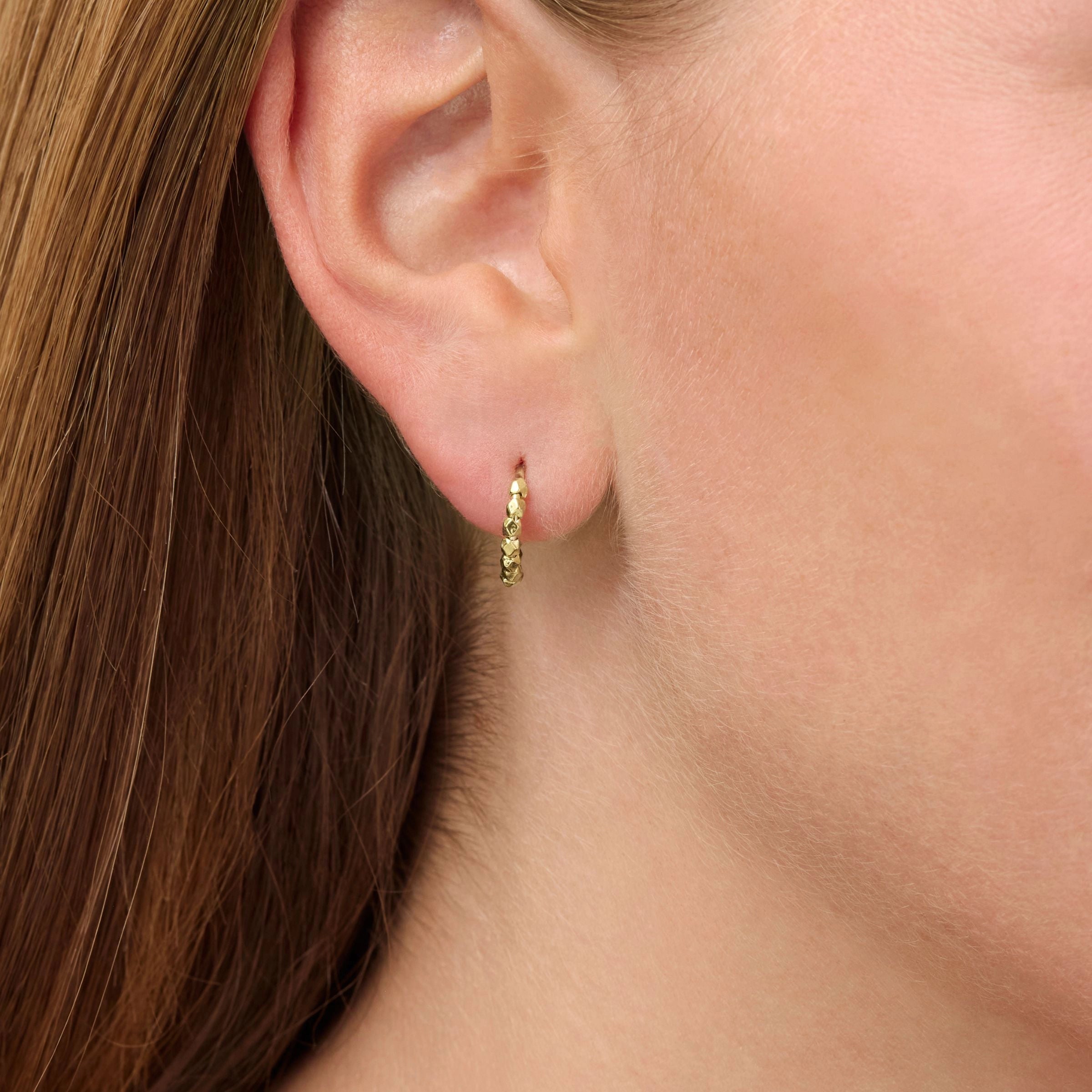 BEAD TWIST ØRERING FORGYLDT SØLV