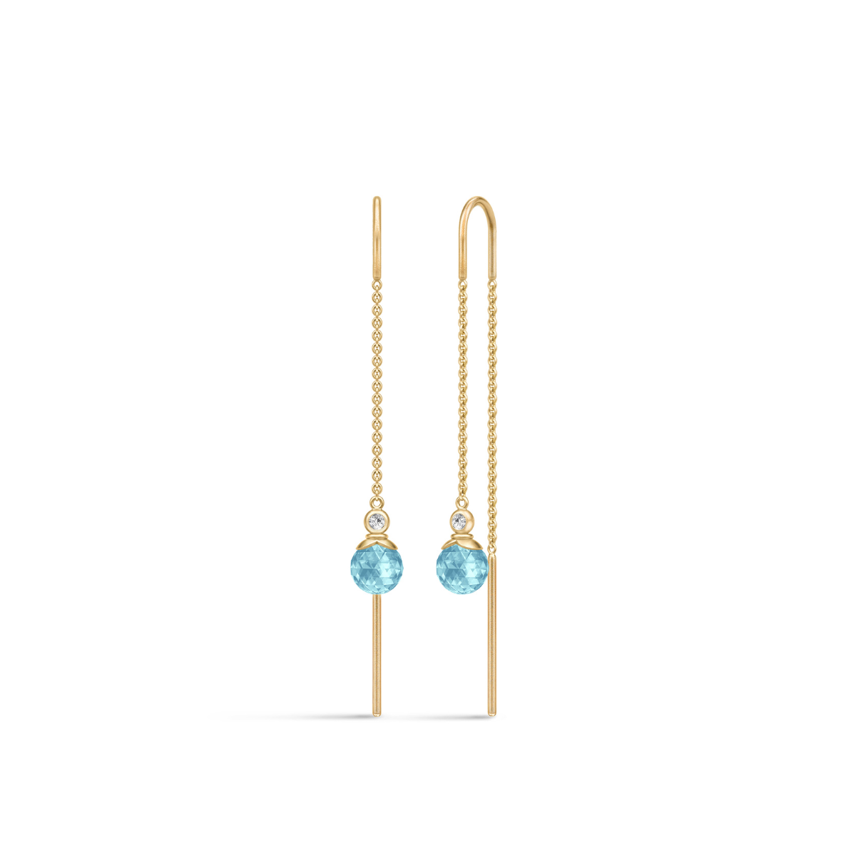 BERRY CHAIN ørehængere Ice Blue Crystal
