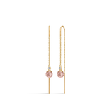 BERRY CHAIN ørehængere Turmalin Rose Crystal