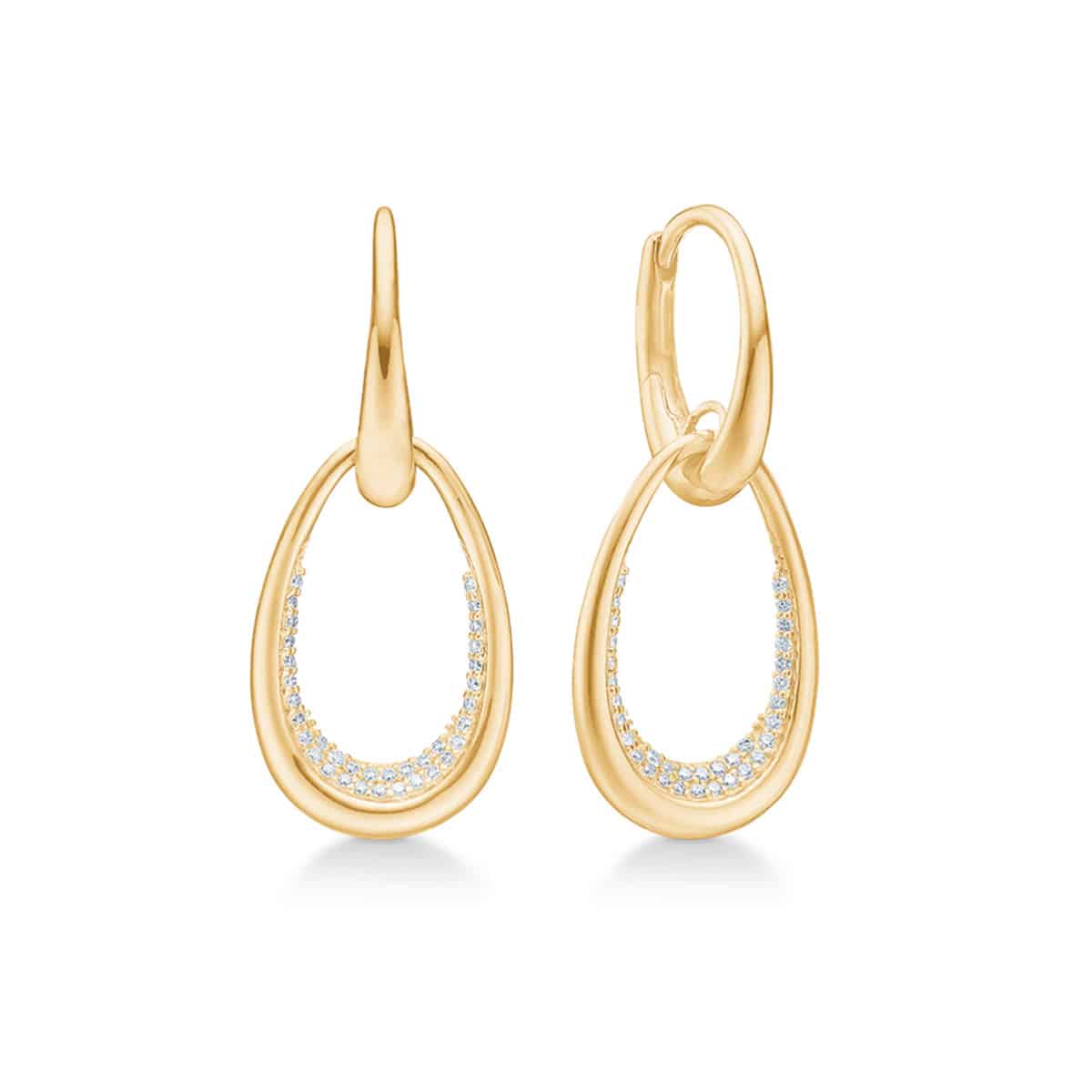 Diamond Ellipse 14k guld ørestik m 0,23ct wsi – fra Mads.Z | Dirks Jewellery