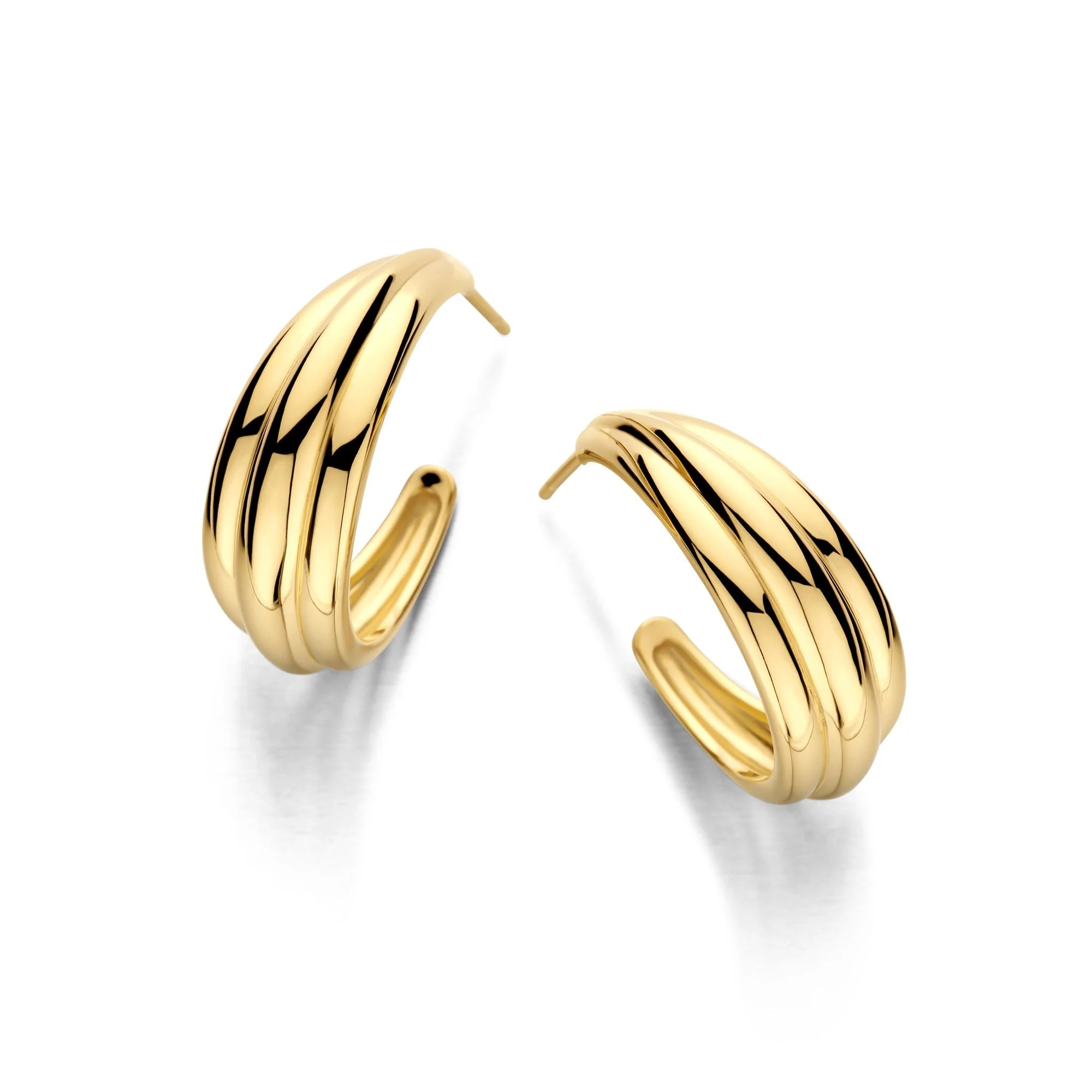 Emelda Hoops Large Forgyldt Sølv