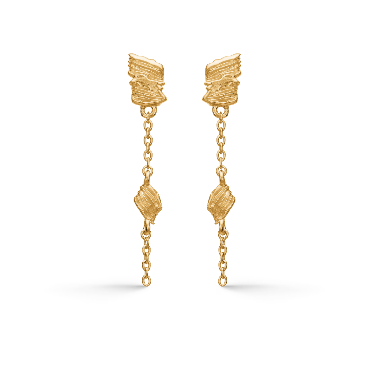 Glacier Ørehængere Forgyldt Sølv