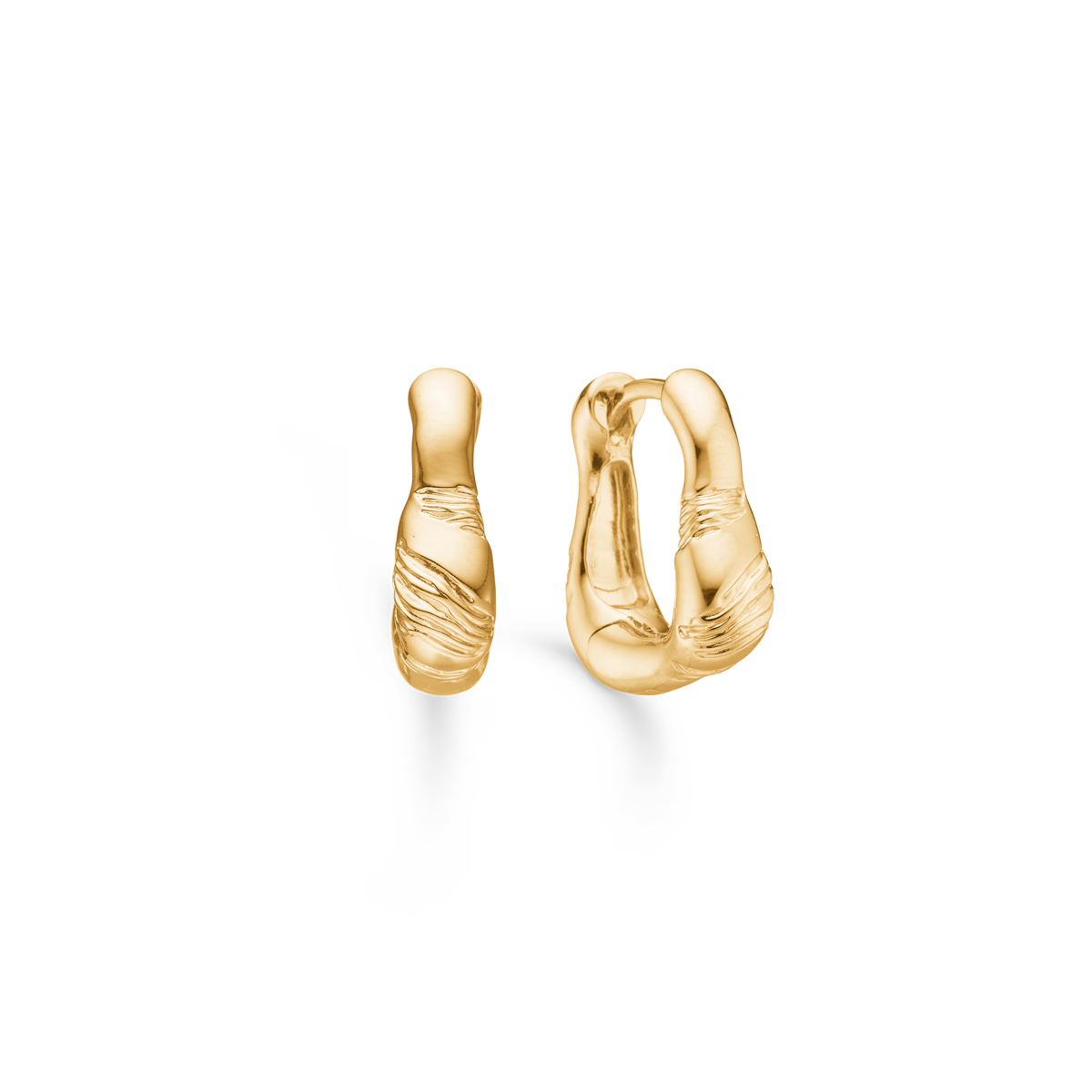 Glacier Øreringe Forgyldt Sølv