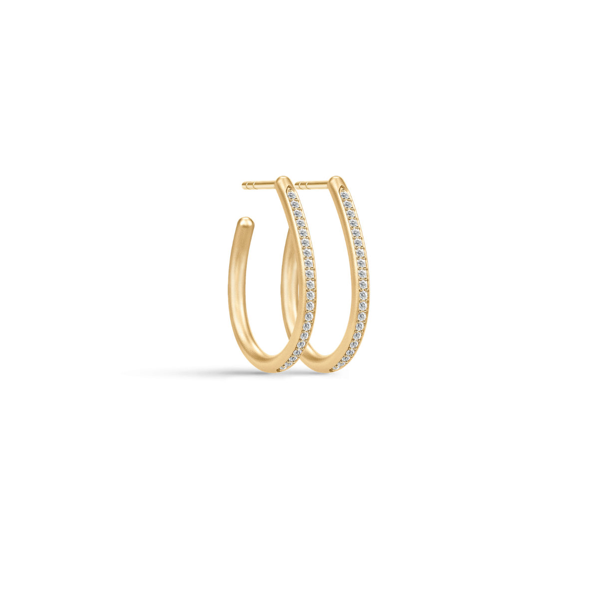 INFINITY PEAR HOOPS forg. sølv