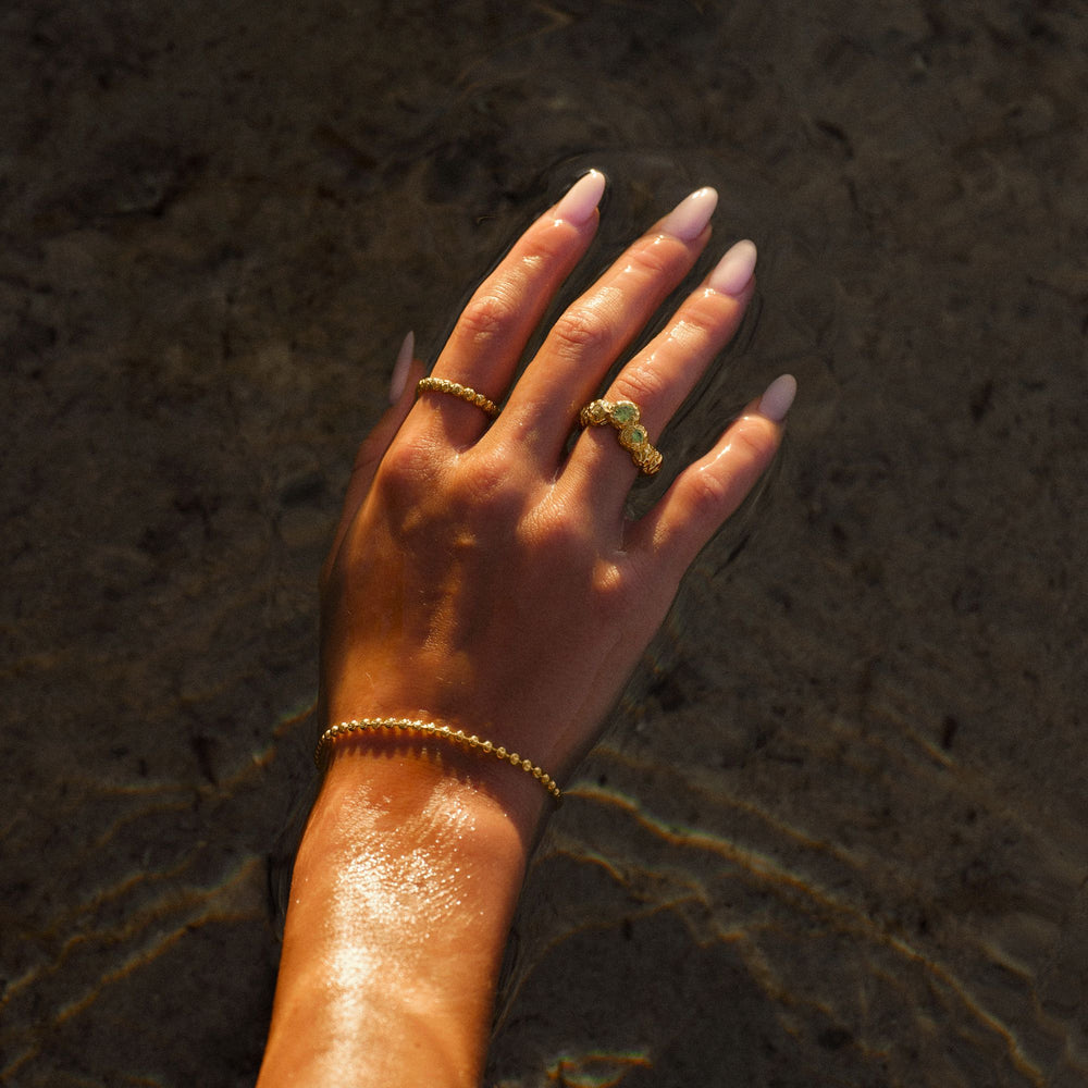 Small Dots Ring Forgyldt Sølv