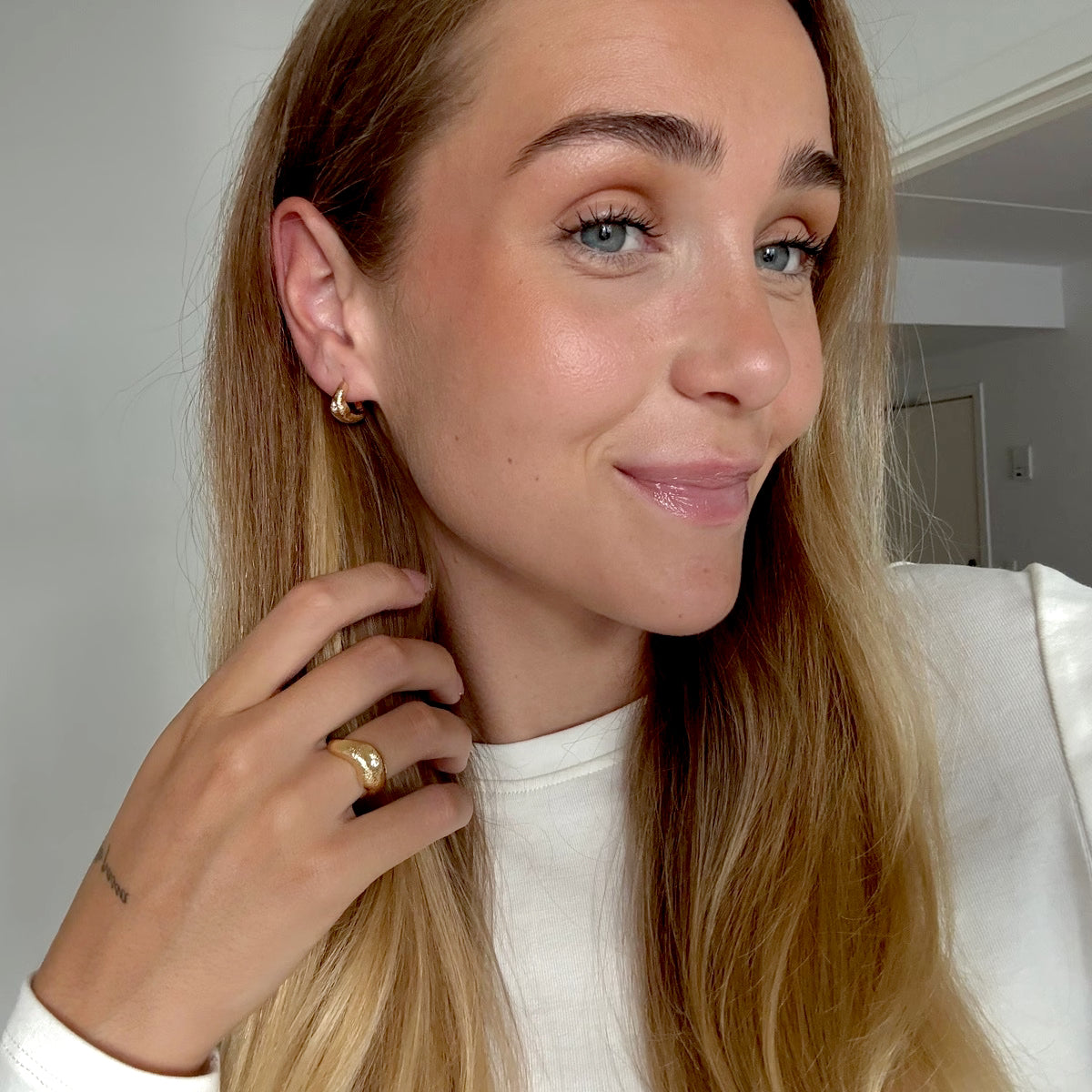 Lumi Ring Forgyldt Sølv Zirkonia