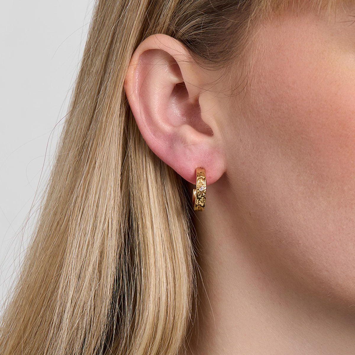 Marena Øreringe Forgyldt Sølv