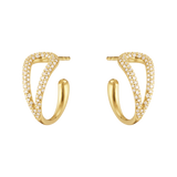 Mercy Swirl Hoops 18K Guld Brillanter