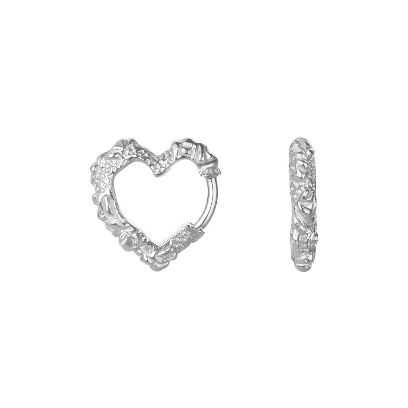 Mini Heart Crush Hoops Sølv