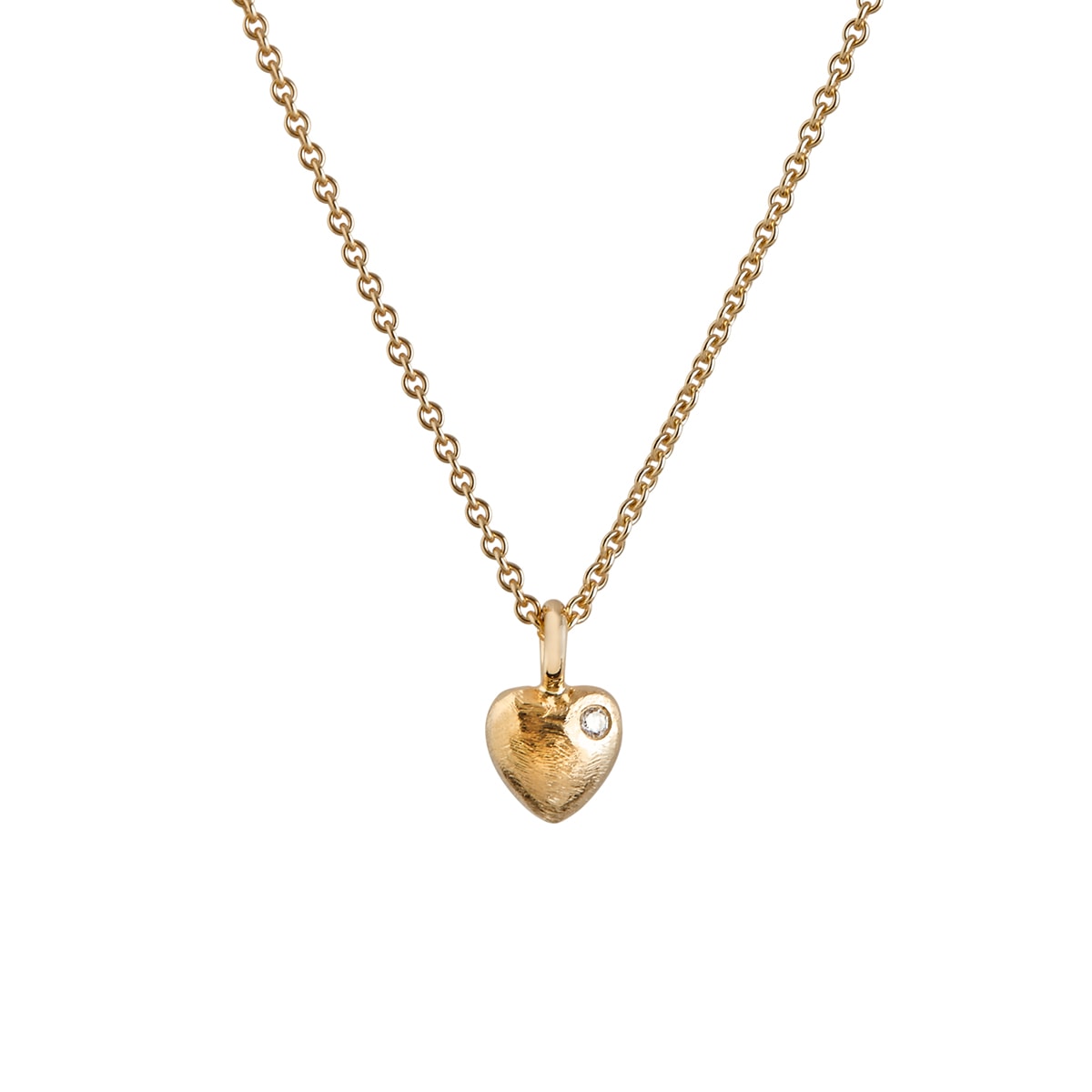 My Heart 14K Guld 6x6 mm. – Ægte håndværk fra Dirks Jewellery