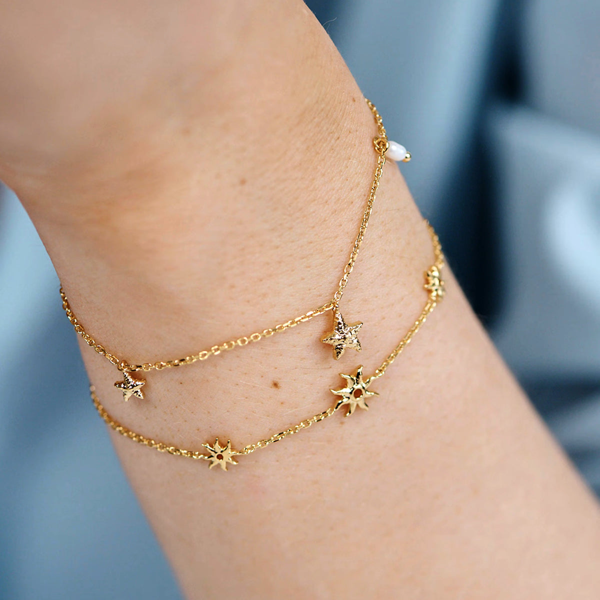 Ocean Aura Armbånd Forgyldt Sølv