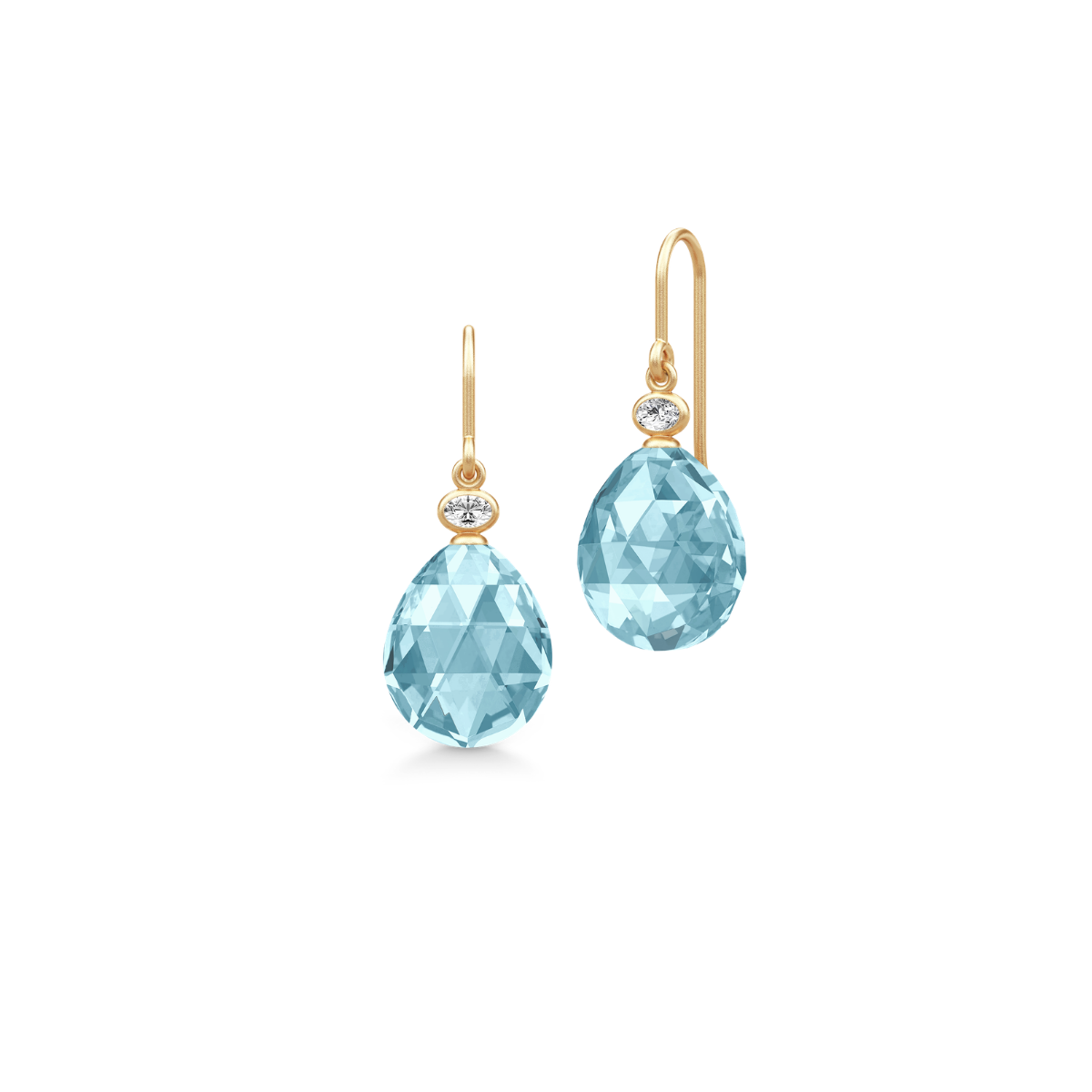 OFELIA Ørehængere Ice Blue Crystal