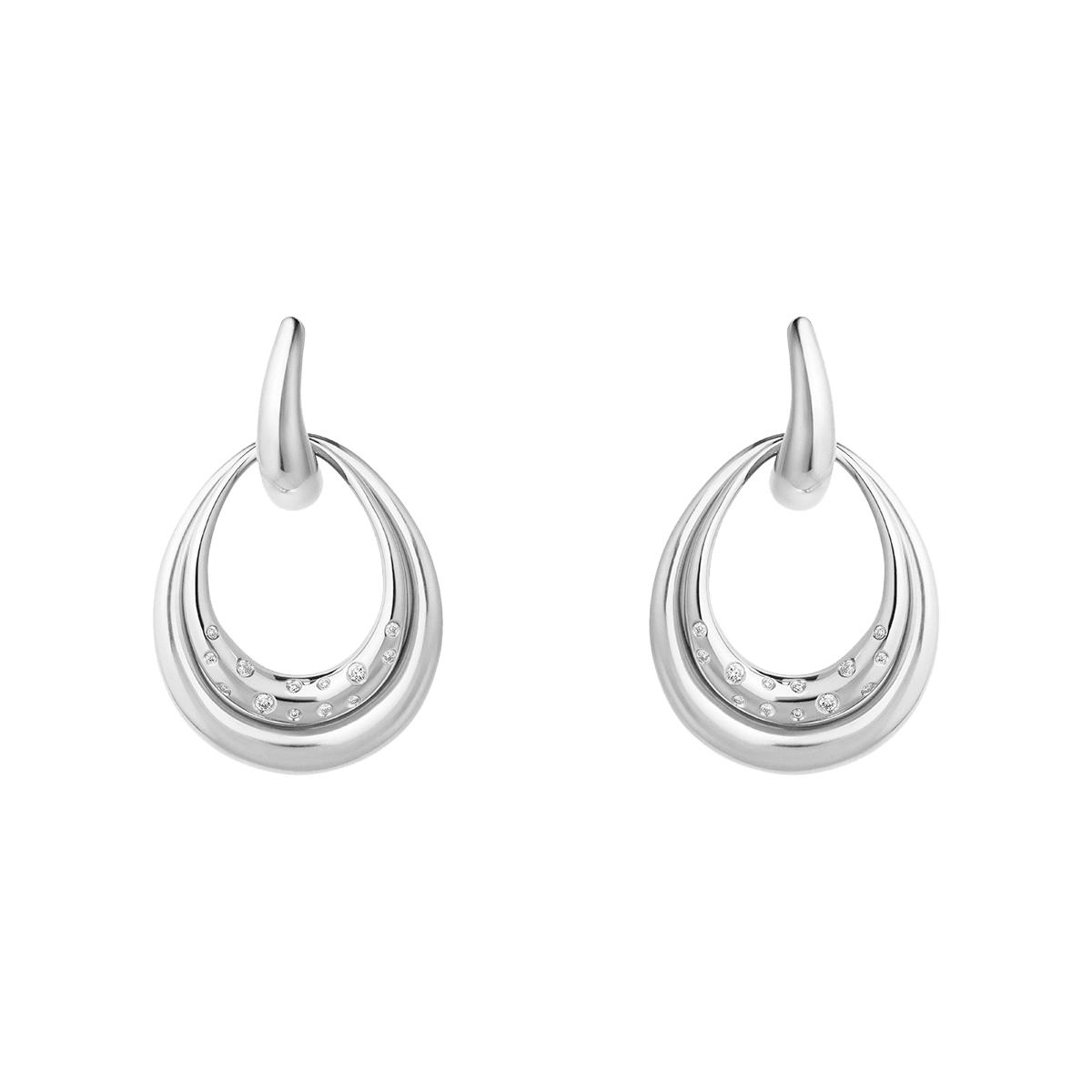 OFFSPRING MEDIUM ØRERINGE STERLINGSØLV 0.08 ct.