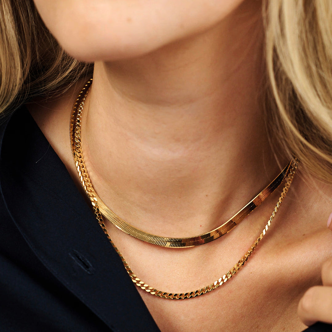 Panser Halskæde Forgyldt Sølv