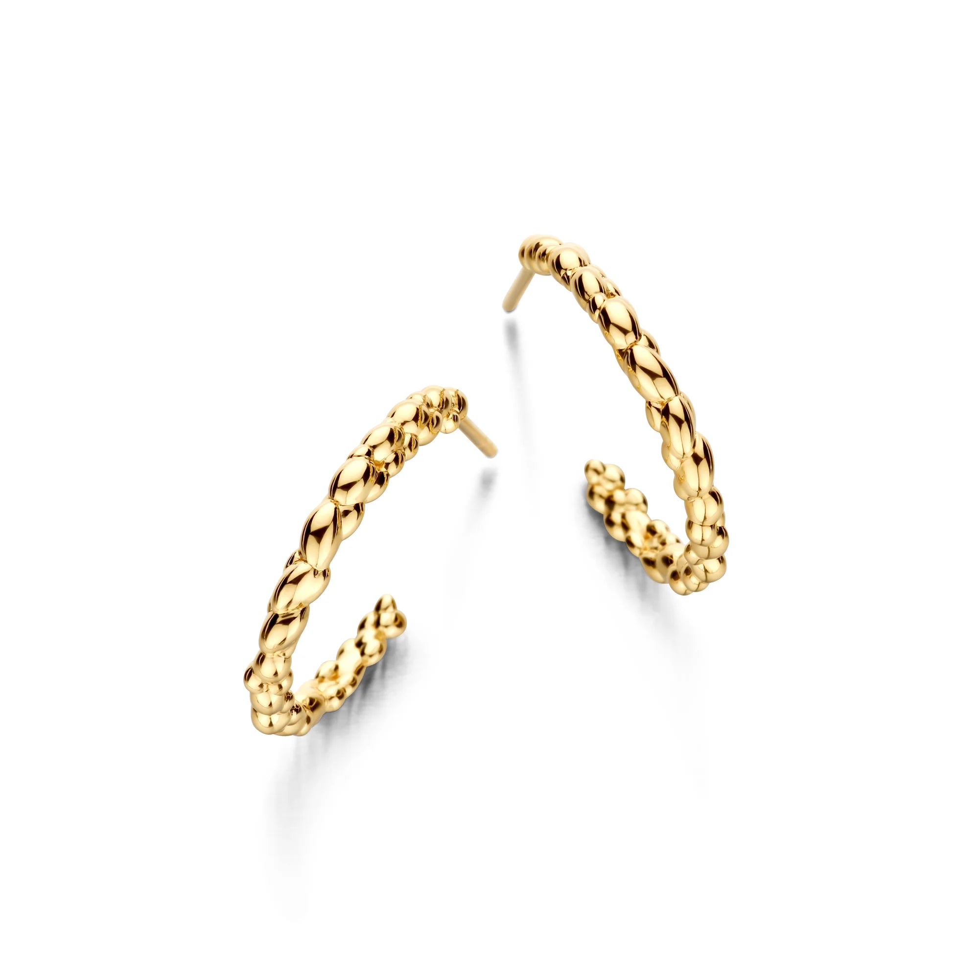 Pebbles Hoops Forgyldt Sølv