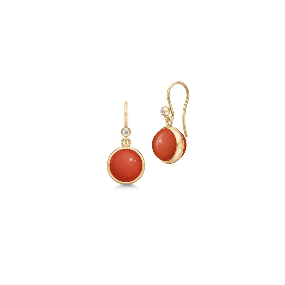 PRIME Ørehængere Red Coral Crystal