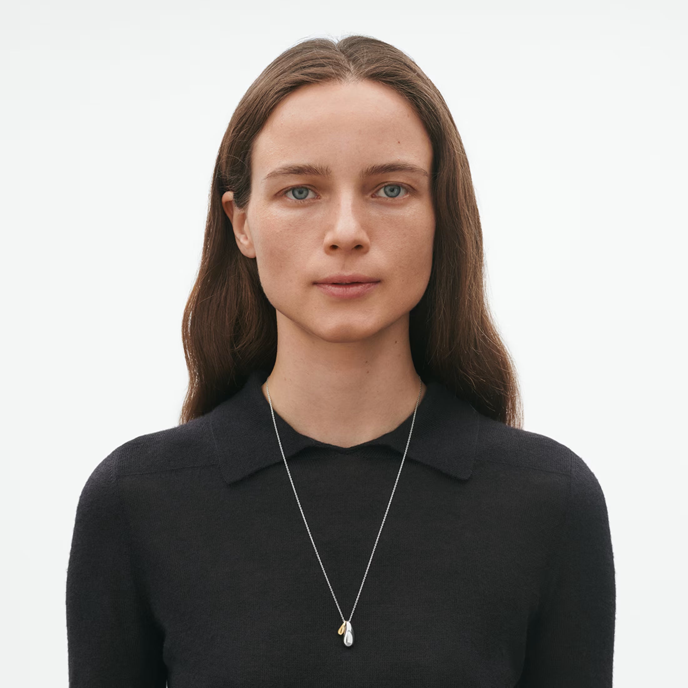 Reflect Halskæde Dobbeltvedhæng 18K Guld