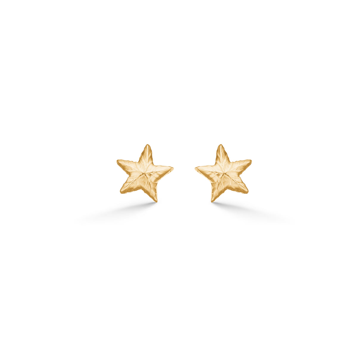 Shiny Star Ørestikker Forgyldt Sølv