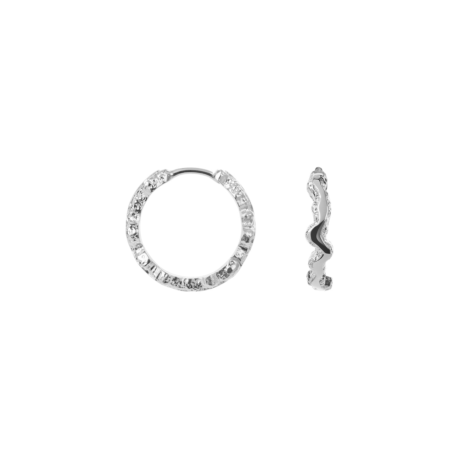 Lille Shiny Sparkly Hoops Sølv – fra Camille Brinch | Dirks Jewellery
