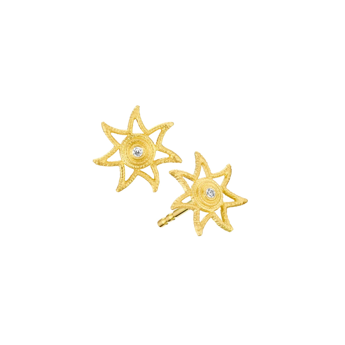 Sun Lille Ørestikker 18K Guld