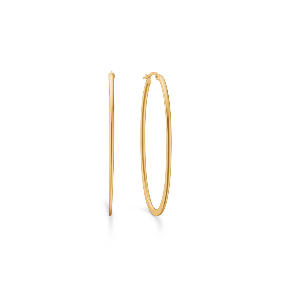 Big Oval Hoops 14K Guld