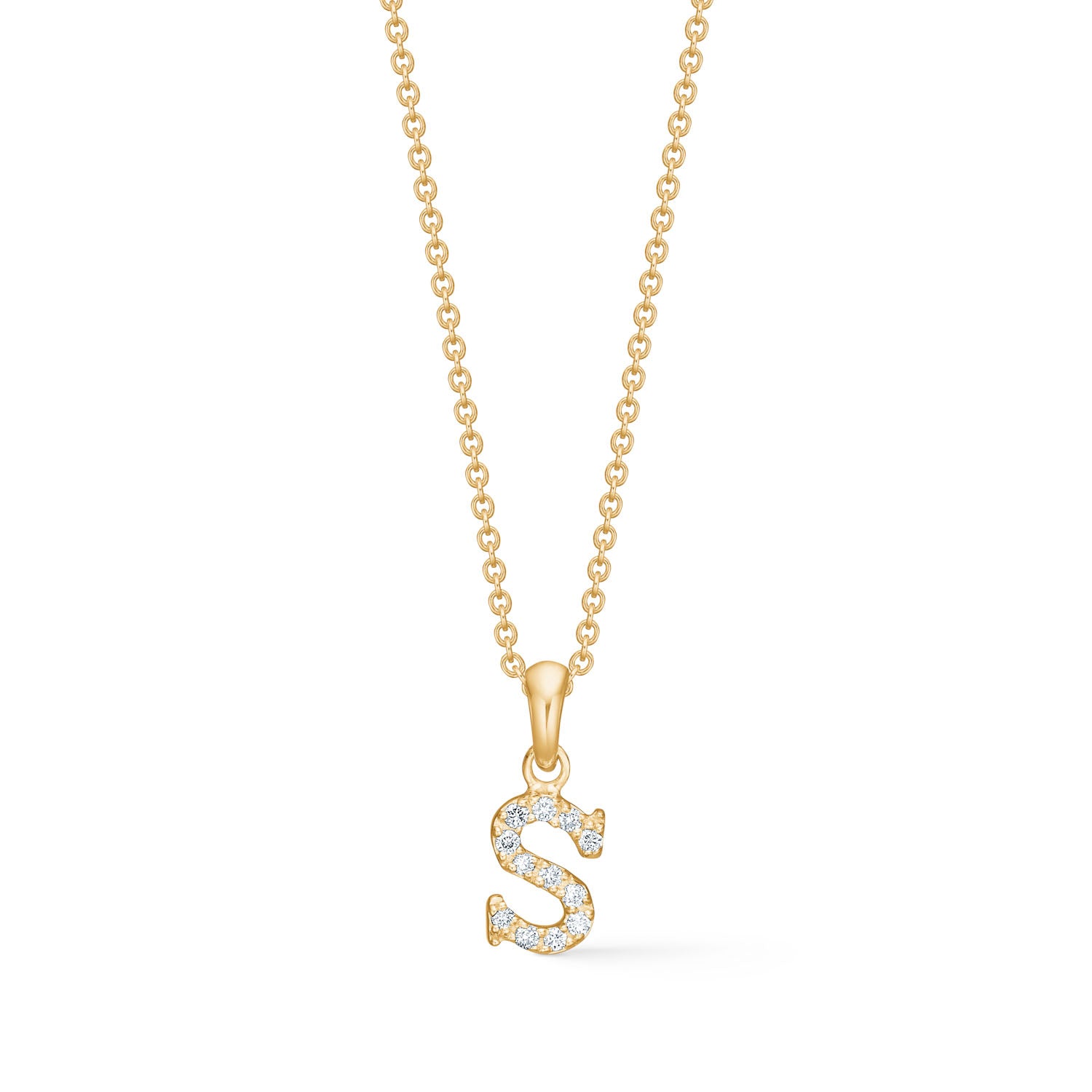 Bogstav 14K guld med brillanter – fra Dirks Jewellery | Dirks Jewellery