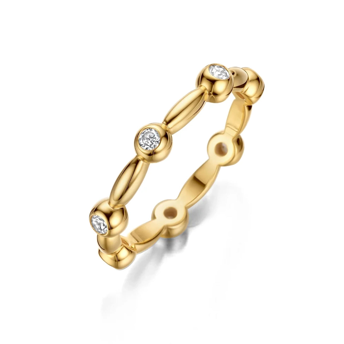 Cornelia Ring Forgyldt Sølv 7 Zirkonia