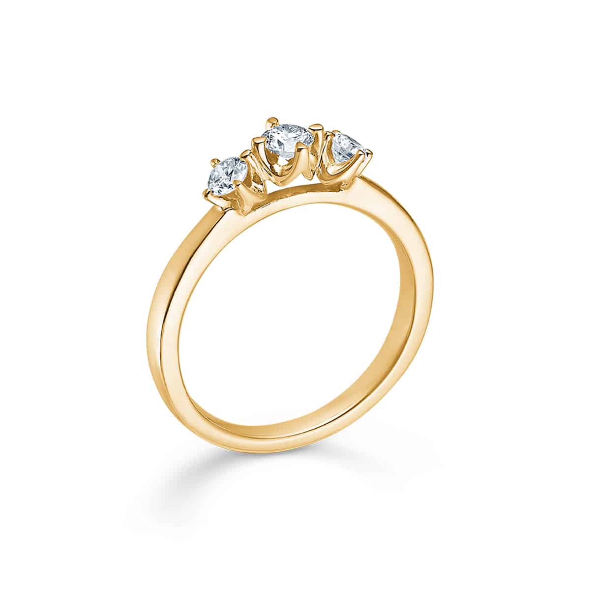 Crown Trinity 14k guldring m 0,34 ct wsi – fra Mads.Z | Dirks Jewellery