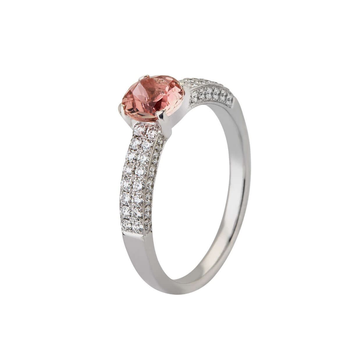 Dream, 18K hvidguldsring m. brillanter og safir – Ægte håndværk fra Dirks Jewellery