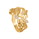 Leaves,14K yg lillle m.brill. – fra Dirks Jewellery | Dirks Jewellery