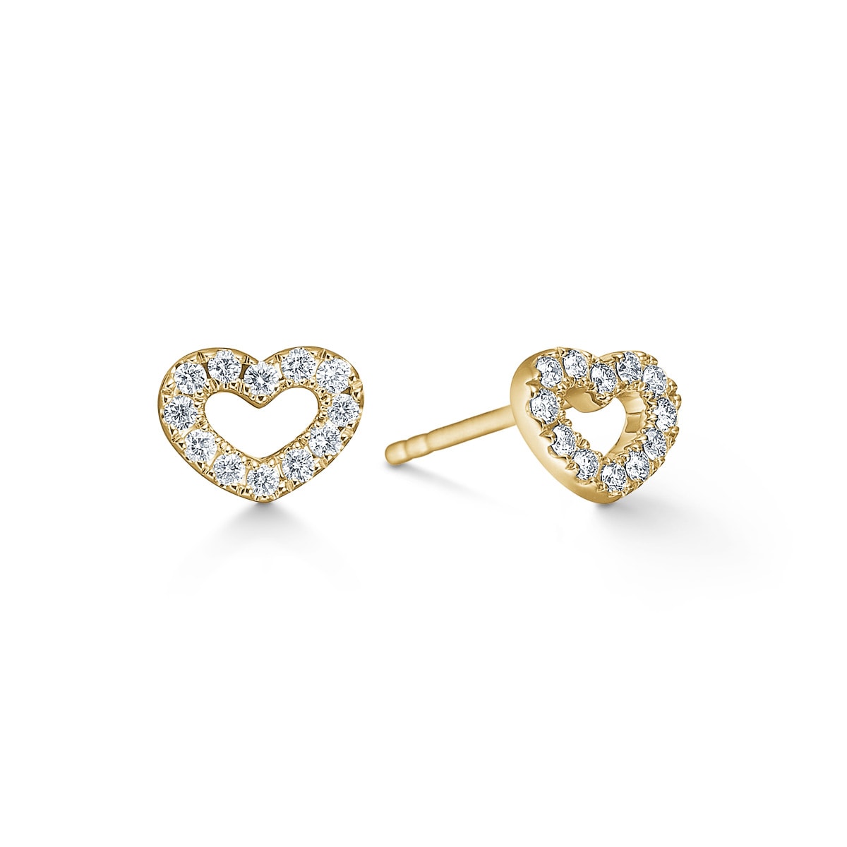 Hjerte, ørestikker 18K guld m. brillanter – fra Dirks Jewellery | Dirks Jewellery