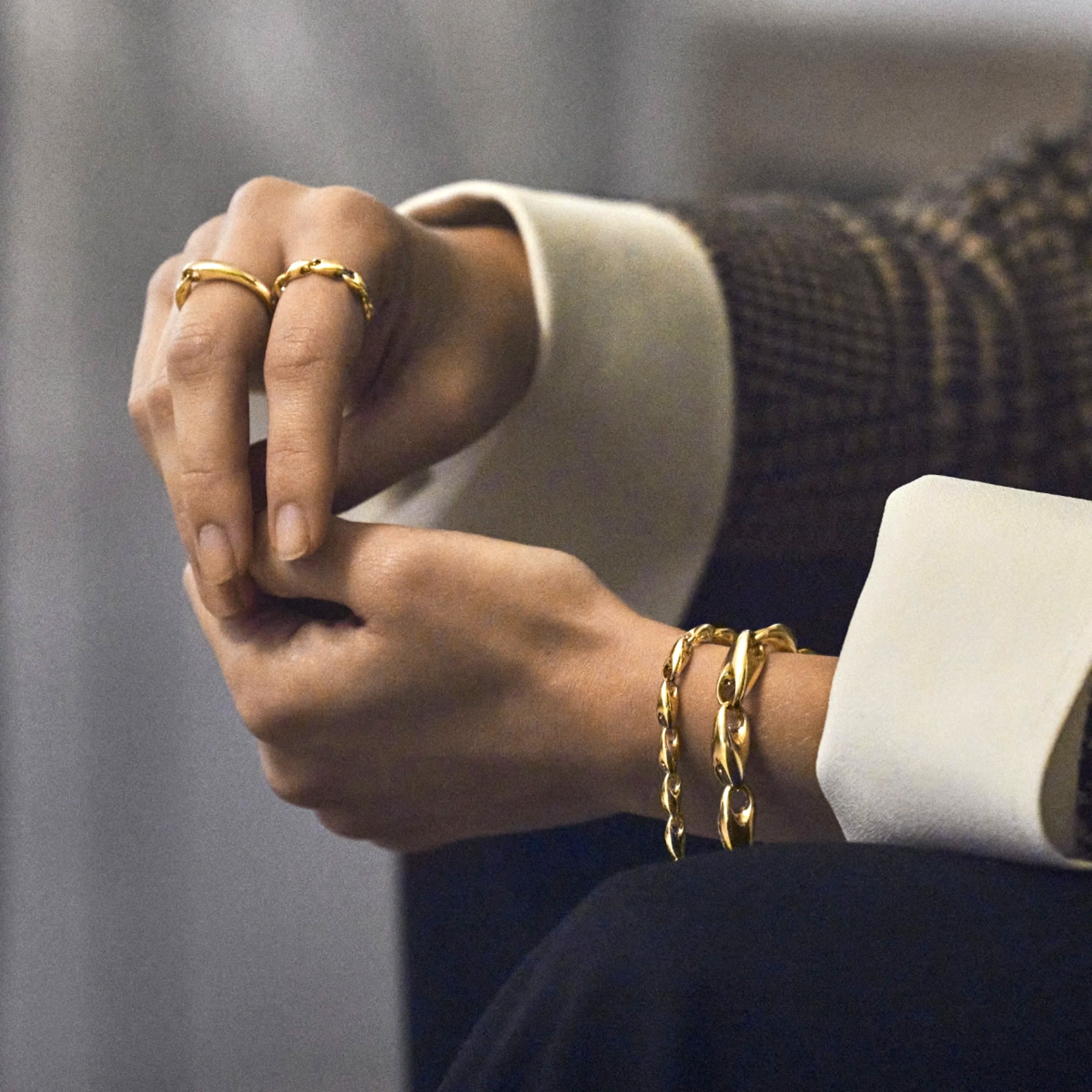 Reflect Slim armbånd 18k guld. – fra Georg Jensen | Dirks Jewellery