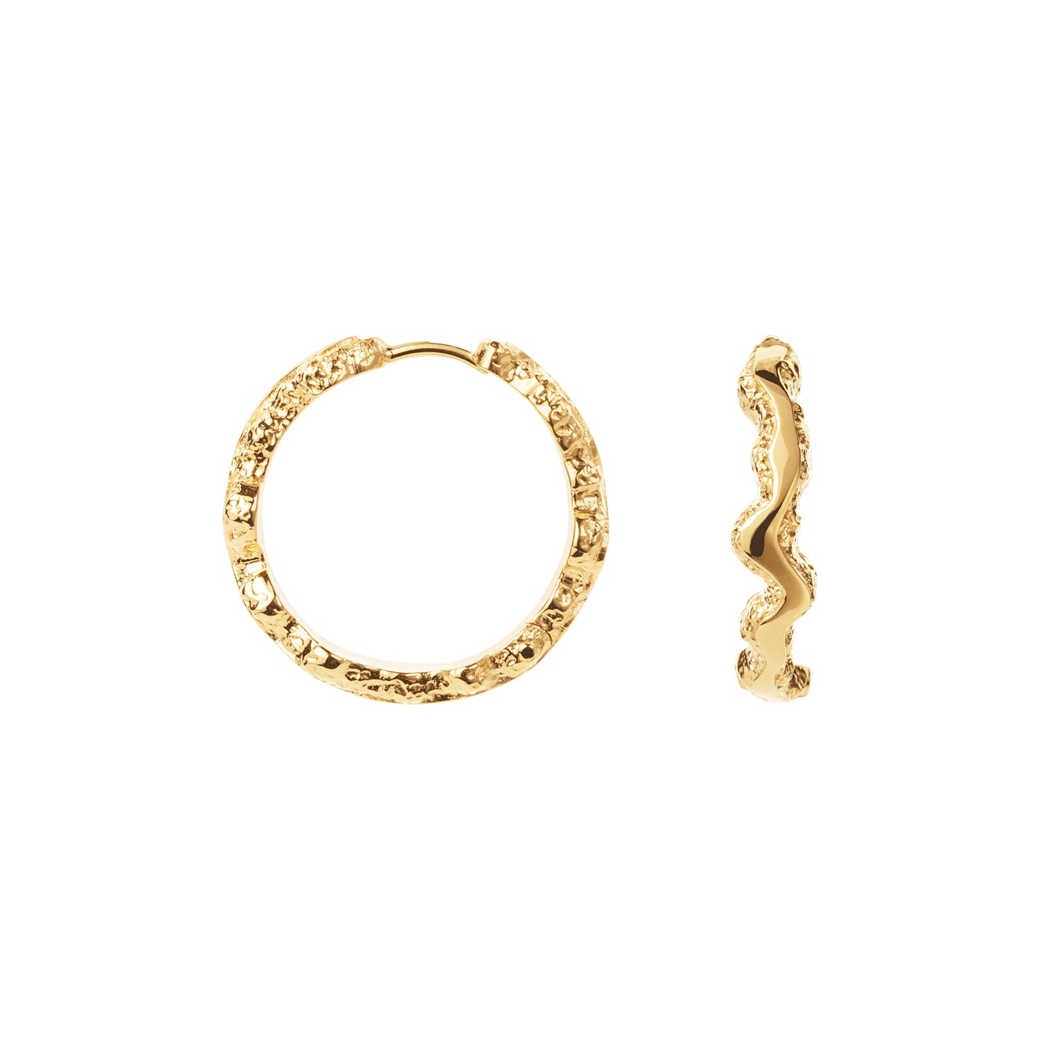 Store Shiny Sparkly Hoops Forgyldt Sølv – fra Camille Brinch | Dirks Jewellery